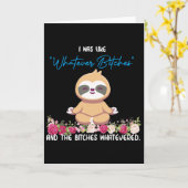 Ik Was Zo Van Whatever Tee Sloth Yoga Mediterende  Kaart (Gele Bloem)