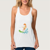 Ik waterski als een meisje grappig citaat tanktop (Voorkant)