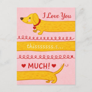 Ik Wauw Jou Zo Veel Dachshund Valentijnsdag Postka Briefkaart