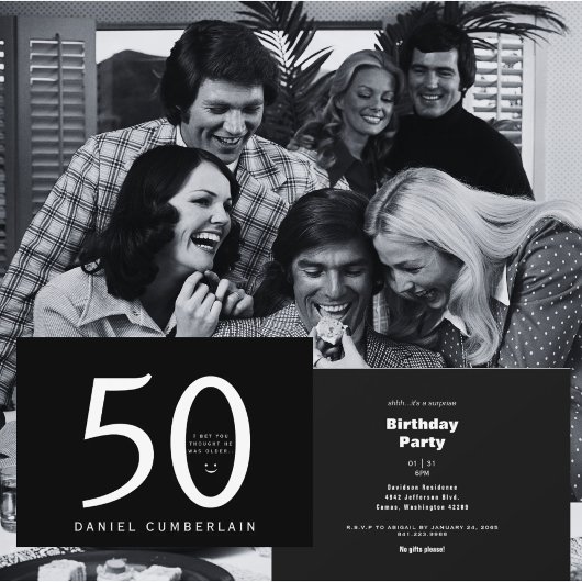 Ik wed dat je dacht dat hij ouder was, grappig zwa kaart