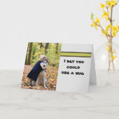 Ik wed dat je een knuffel kunt gebruiken kaart (Gele Bloem)
