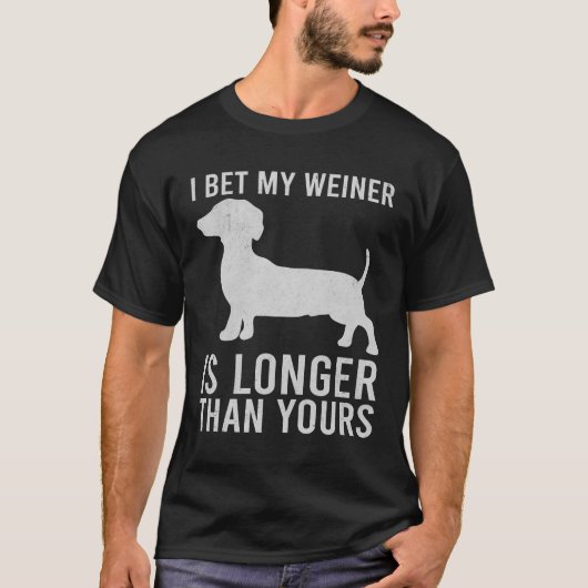 Ik wed dat mijn weiner langer is dan de jouwe t-shirt (Voorkant)