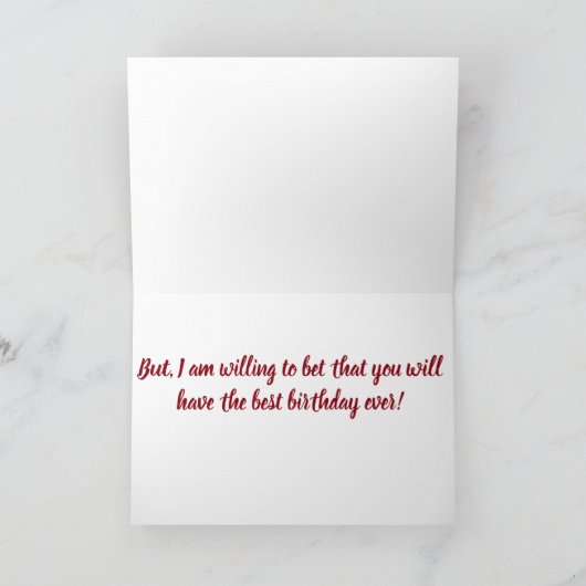 IK WED DAT "U" EEN GELUKKIGE VERJAARDAG ZAL HEBBEN KAART (Binnen)