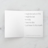 "Ik weet alleen dat het deze maand is" Kaart (Binnen)