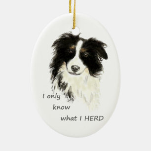 Ik weet alleen wat ik Rand Collie Dog Quote betaal Keramisch Ornament