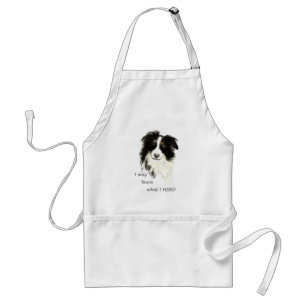 Ik weet alleen wat ik Rand Collie Dog Quote betaal Standaard Schort