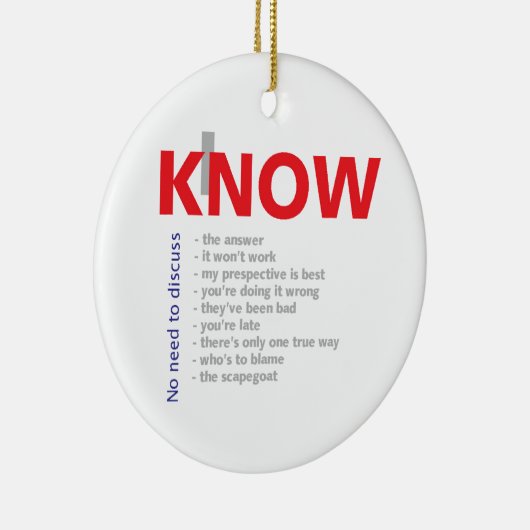 Ik weet alles keramisch ornament (Rechts)