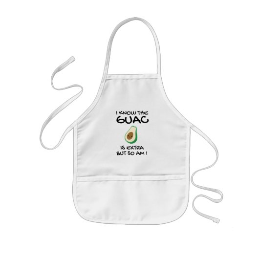 Ik weet dat de Guac extra is, maar ik ook... Kinder Schort (Voorkant)