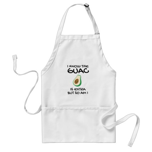Ik weet dat de Guac extra is, maar ik ook... Standaard Schort (Voorkant)