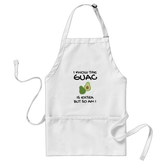 Ik weet dat de Guac extra is, maar ik ook... Standaard Schort (Voorkant)