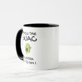 Ik weet dat de Guac extra is, maar ook de koffie-M Mok (Voorkant links)