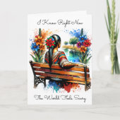 Ik weet dat de wereld eng voelt | vriendschap kaart (Voorkant)