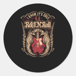 Ik weet dat het alleen Rock on Roll is Ronde Sticker