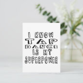 Ik weet dat het mijn Superpower is Briefkaart (Staand voorkant)