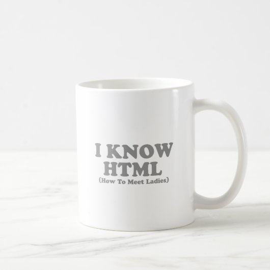 Ik weet dat html koffiemok (Rechts)