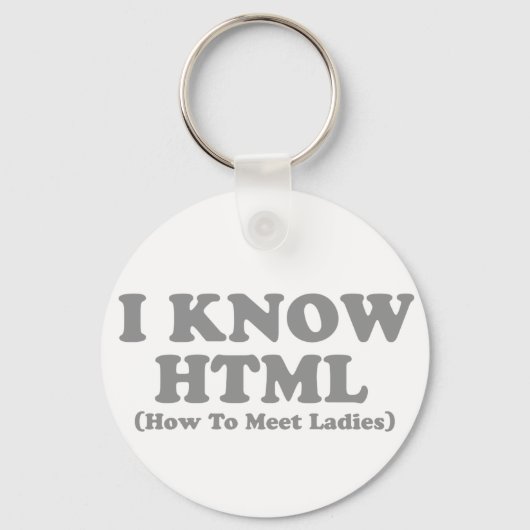 Ik weet dat html sleutelhanger (Voorkant)