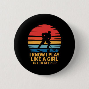 Ik weet dat ik als een meisje speel, probeer bij t ronde button 5,7 cm