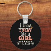 Ik weet dat ik als een meisje speel - Veldmuistoet Sleutelhanger (Voorkant)