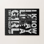 Ik weet dat ik als een meisje voetbal speel legpuzzel (Horizontaal)