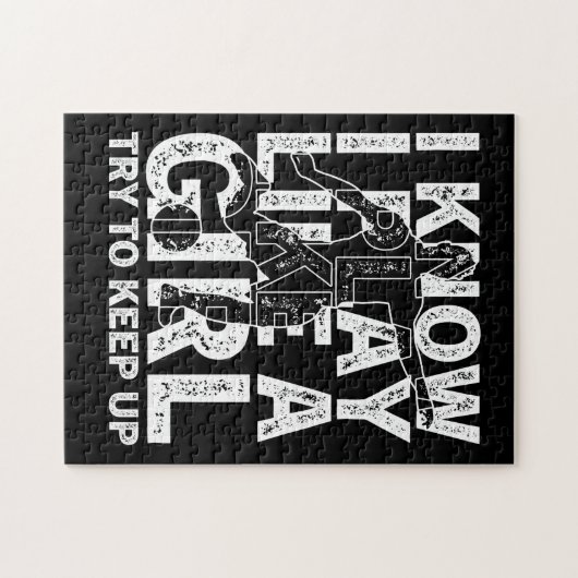 Ik weet dat ik als een meisje voetbal speel legpuzzel (Horizontaal)