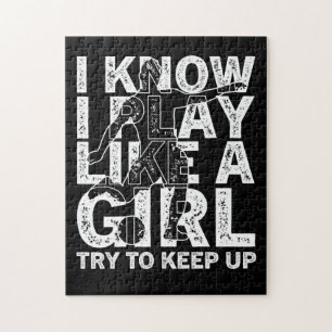 Ik weet dat ik als een meisje voetbal speel legpuzzel