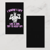 Ik weet dat ik als een vrouw van het meisje-Weight Visitekaartje (Voorkant / Achterkant)