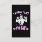 Ik weet dat ik als een vrouw van het meisje-Weight Visitekaartje (Voorkant)