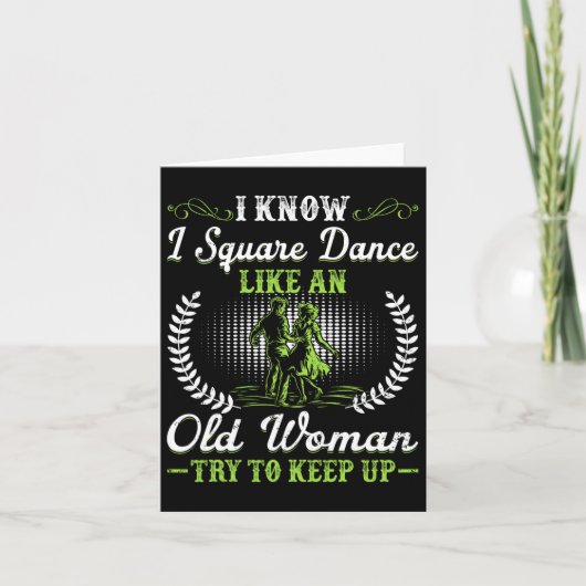 Ik weet dat ik dans als oude vrouw probeer te houd kaart (Voorkant)