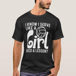 Ik weet dat ik dienst heb als een meisje dat een l t-shirt
