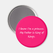 Ik weet dat ik een prinses ben... magneet (Voorkant / Achterkant)