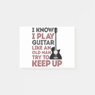 Ik weet dat ik gitaar speel als een oude Man gitar Post-it® Notes