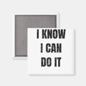 Ik weet dat ik het gym Workout Motivation kan doen Magneet (Voorkant / Achterkant)