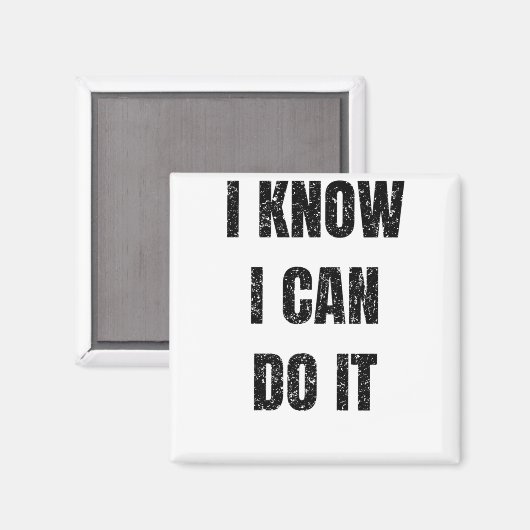 Ik weet dat ik het gym Workout Motivation kan doen Magneet (Voorkant / Achterkant)