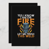 Ik weet dat ik in brand sta - Funny Welder Lover G Aankondiging (Voorkant / Achterkant)