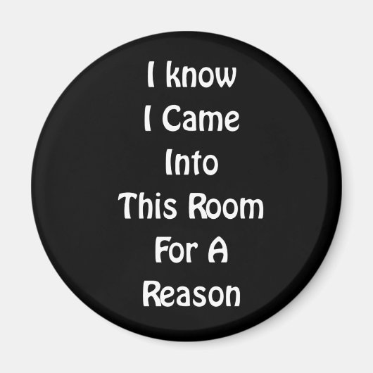 Ik weet dat ik in deze kamermagneet ben gekomen magneet (Voorkant)