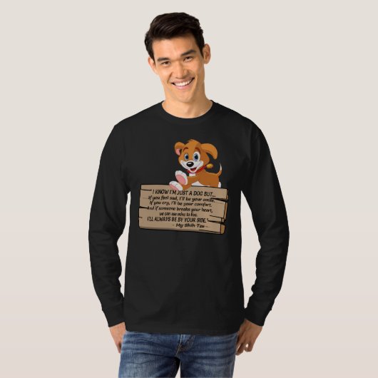 Ik weet dat ik maar een hond ben, Shih Tzu T-shirt (Voorkant volledig)