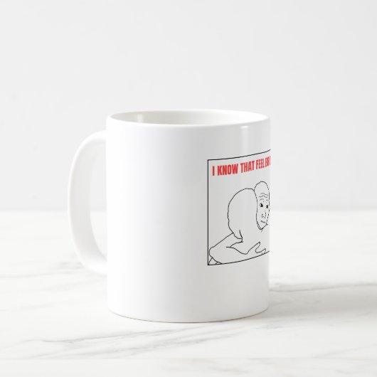 Ik weet dat ik me zo voel koffiemok (Voorkant links)