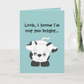 Ik weet dat ik niet te slim ben. kaart (Voorkant)