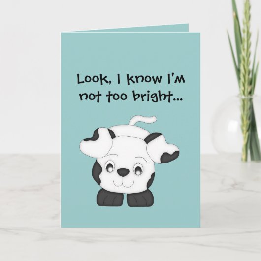Ik weet dat ik niet te slim ben. kaart (Voorkant)
