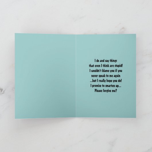 Ik weet dat ik niet te slim ben. kaart (Binnen)