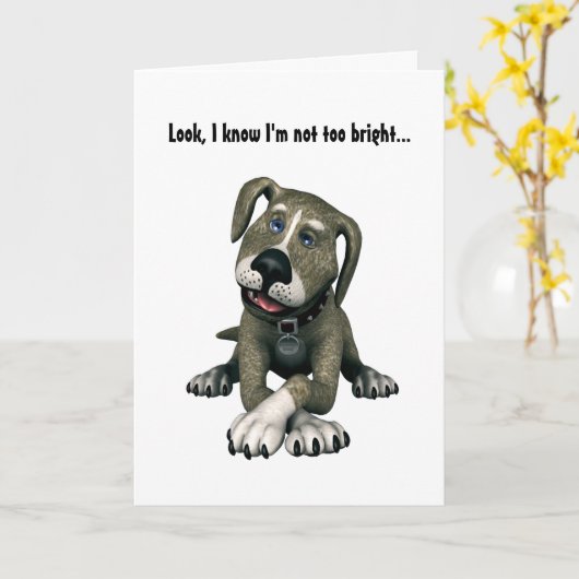 Ik weet dat ik niet te slim ben. kaart (Gele Bloem)