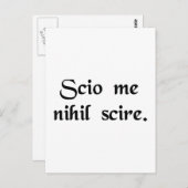 Ik weet dat ik niets weet. briefkaart (Voorkant / Achterkant)