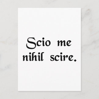 Ik weet dat ik niets weet. briefkaart