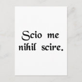 Ik weet dat ik niets weet. briefkaart (Voorkant)