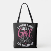 Ik weet dat ik rijd als een meisje dat berg wil ho tote bag (Achterkant)