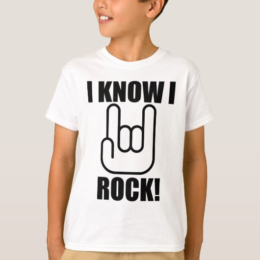 Ik weet dat ik Rock T-shirt (Voorkant)