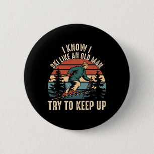 Ik weet dat ik ski als een oude man, probeer bij t ronde button 5,7 cm