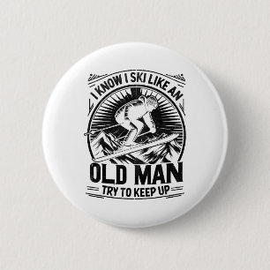 Ik weet dat ik ski als een oude man, probeer bij t ronde button 5,7 cm