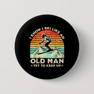 Ik weet dat ik ski als een oude man, probeer bij t ronde button 5,7 cm