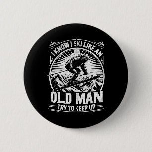 Ik weet dat ik ski als een oude man, probeer bij t ronde button 5,7 cm